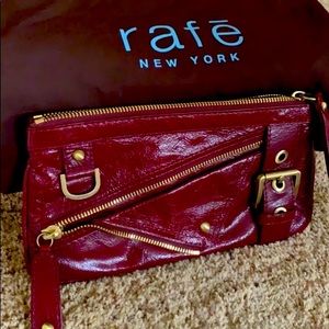 Rafe New York dark red clutch